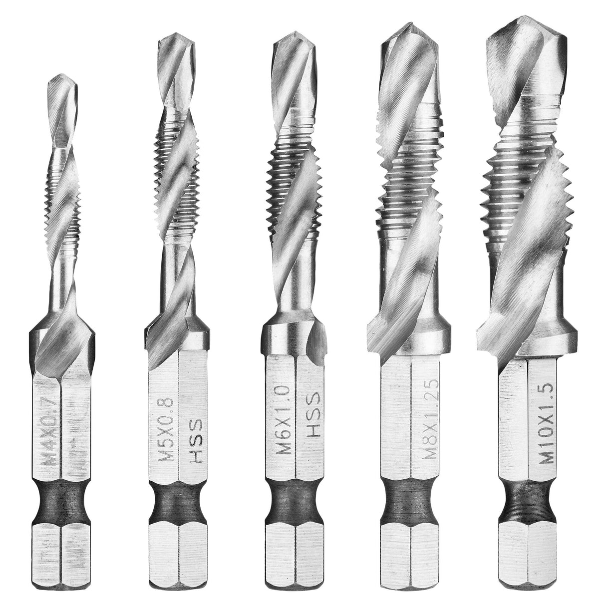 Tap Drills 5pk M4, M5, M6, M8, M10