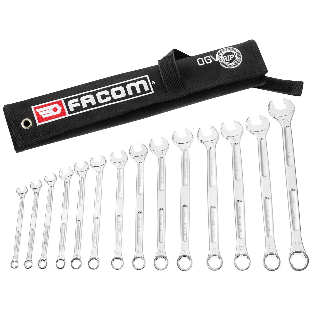 Samenstelling Van 14 Ogv Grip Xl Combinatiesleutels In Een Kit