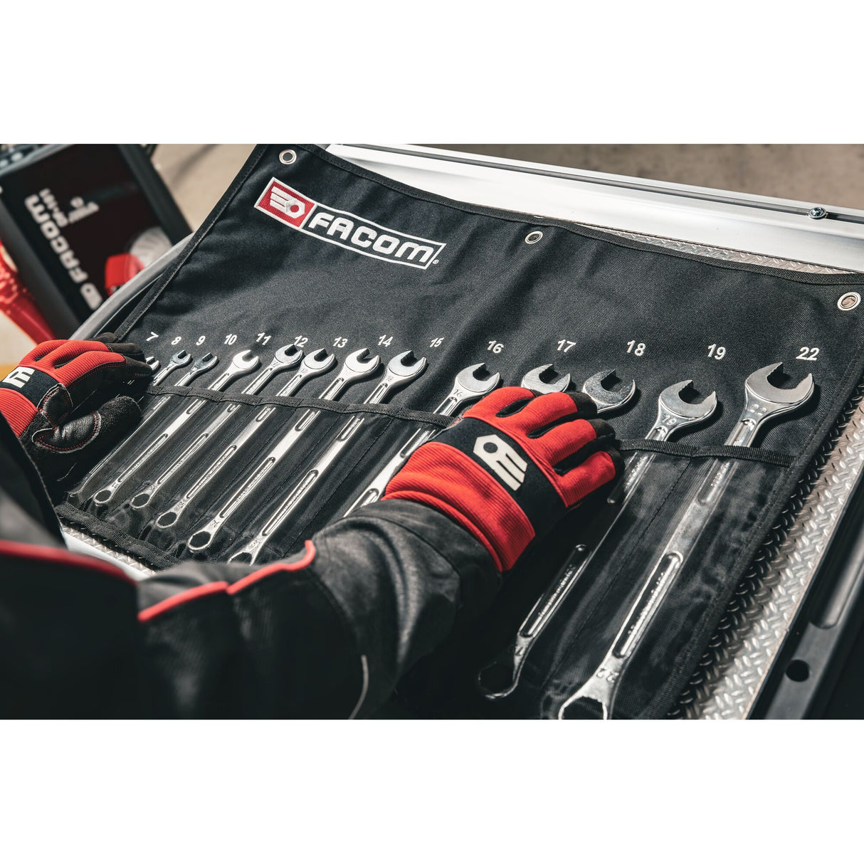 Samenstelling Van 14 Ogv Grip Xl Combinatiesleutels In Een Kit