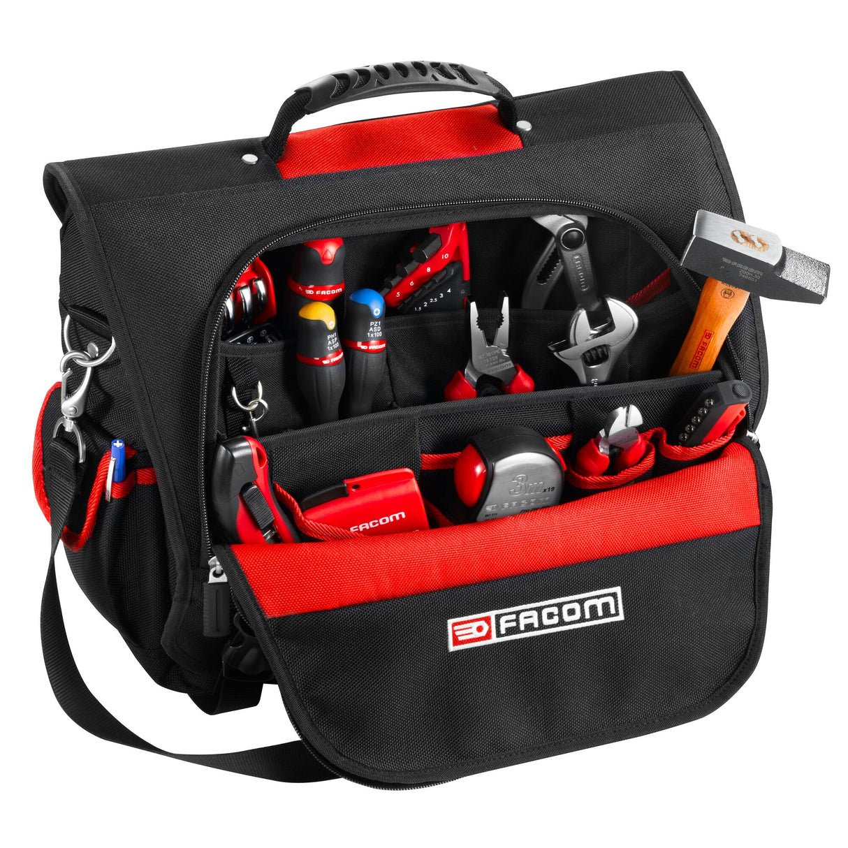 Stoffen 2-in-1 tas: gereedschap en PC