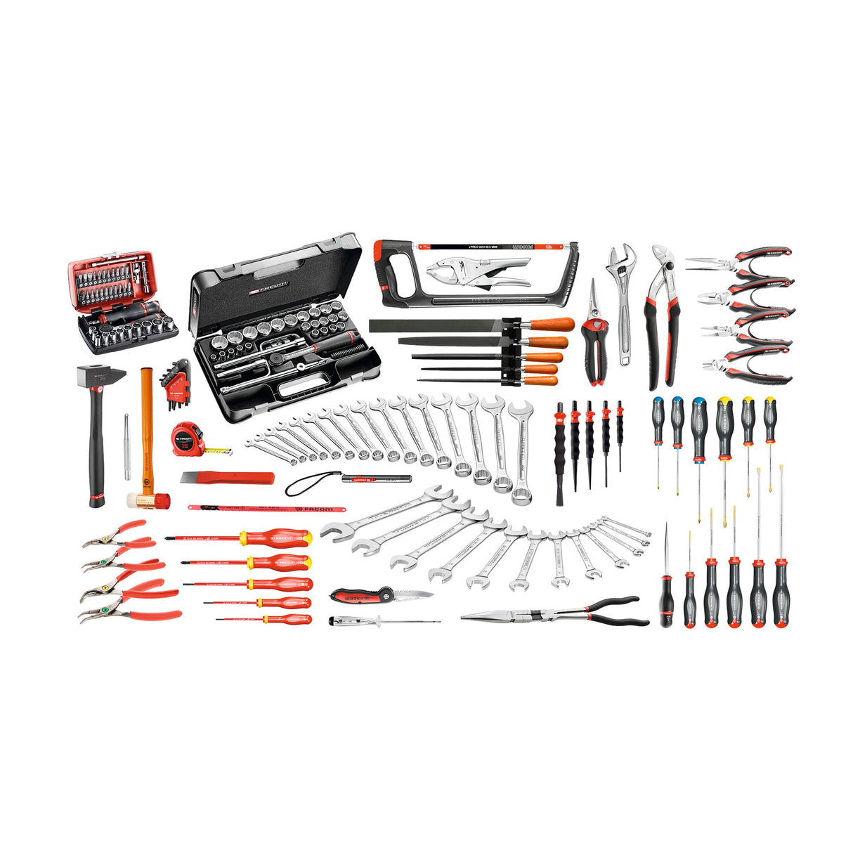 Set voor industrieel serviceonderhoud, 165 stuks gereedschap