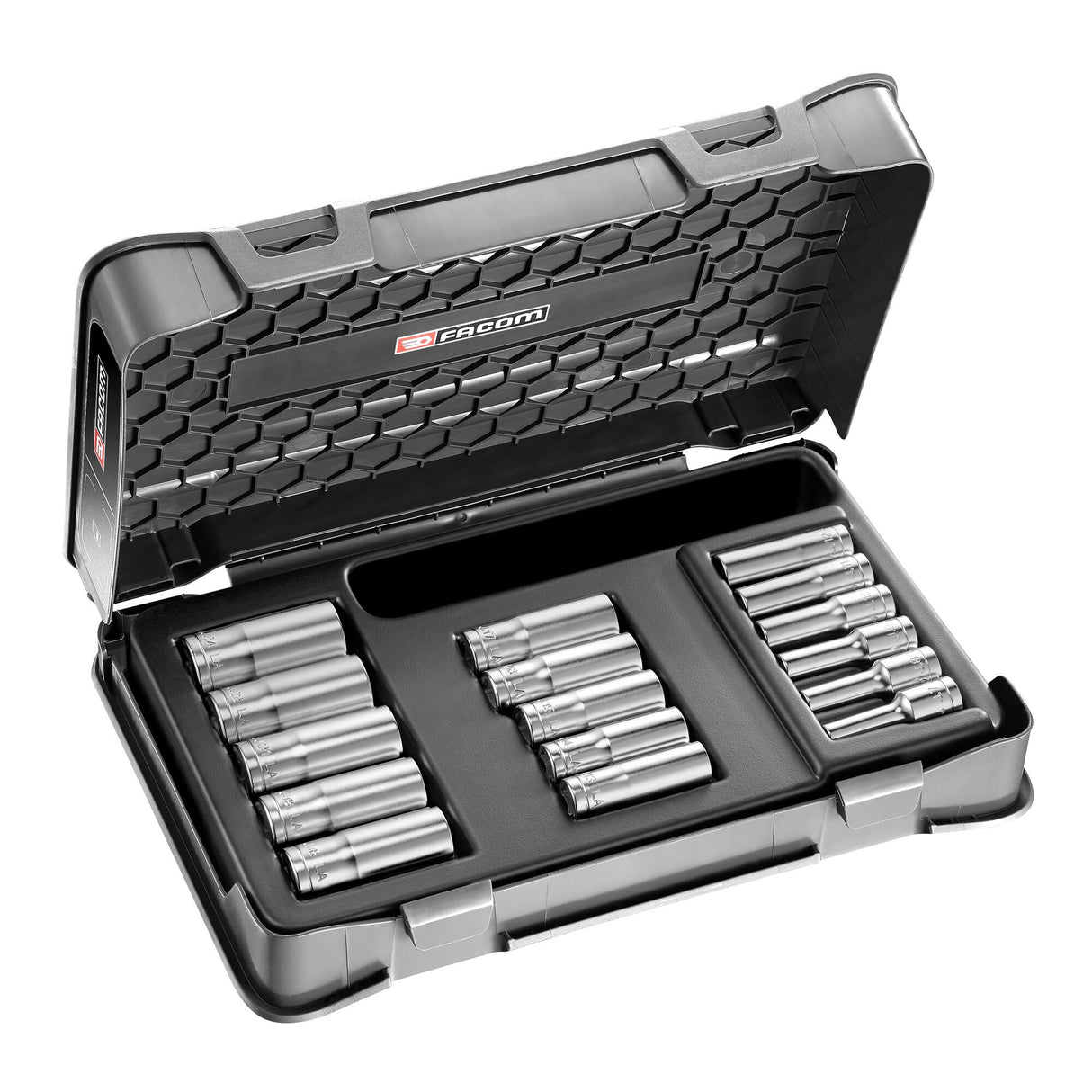 Set doppen 3/8" in koffer