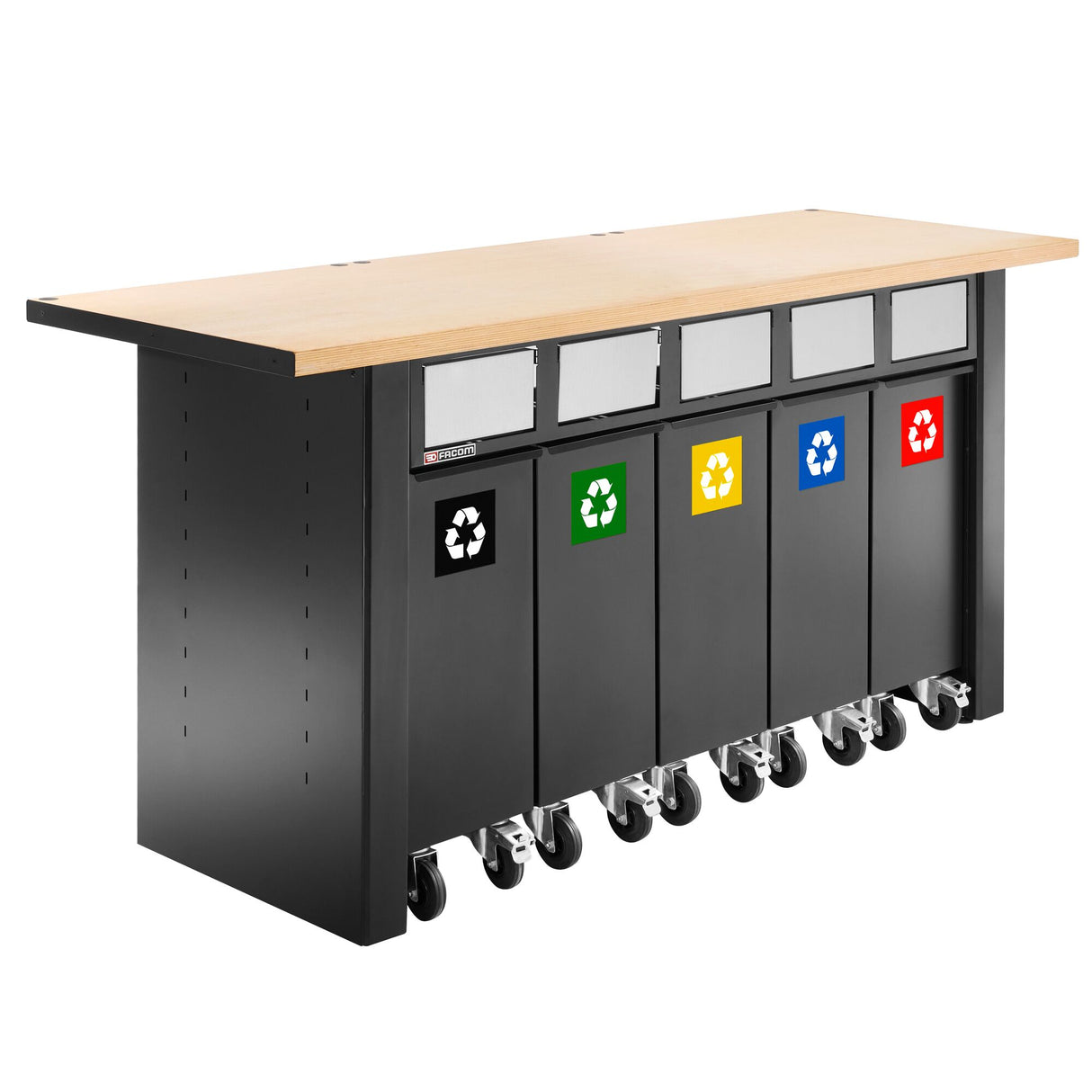 Set Van 5 Afvalsorteerbakken
