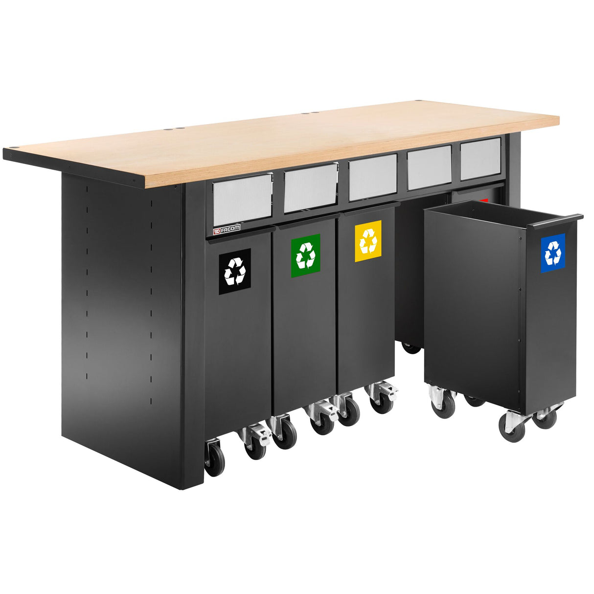 Set Van 5 Afvalsorteerbakken