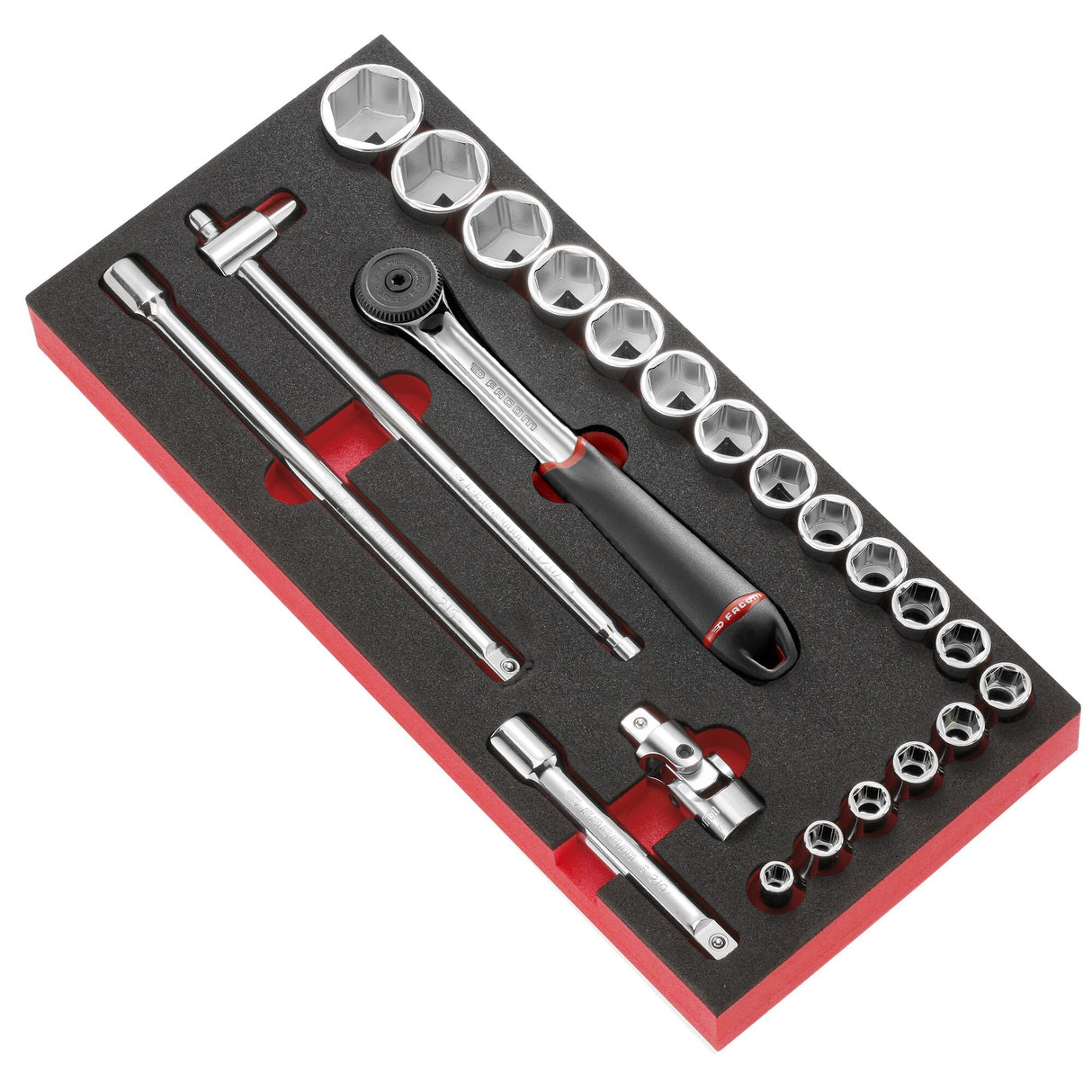 Module van foam doppen 1/2" 6-kant en accessoires - S.161B