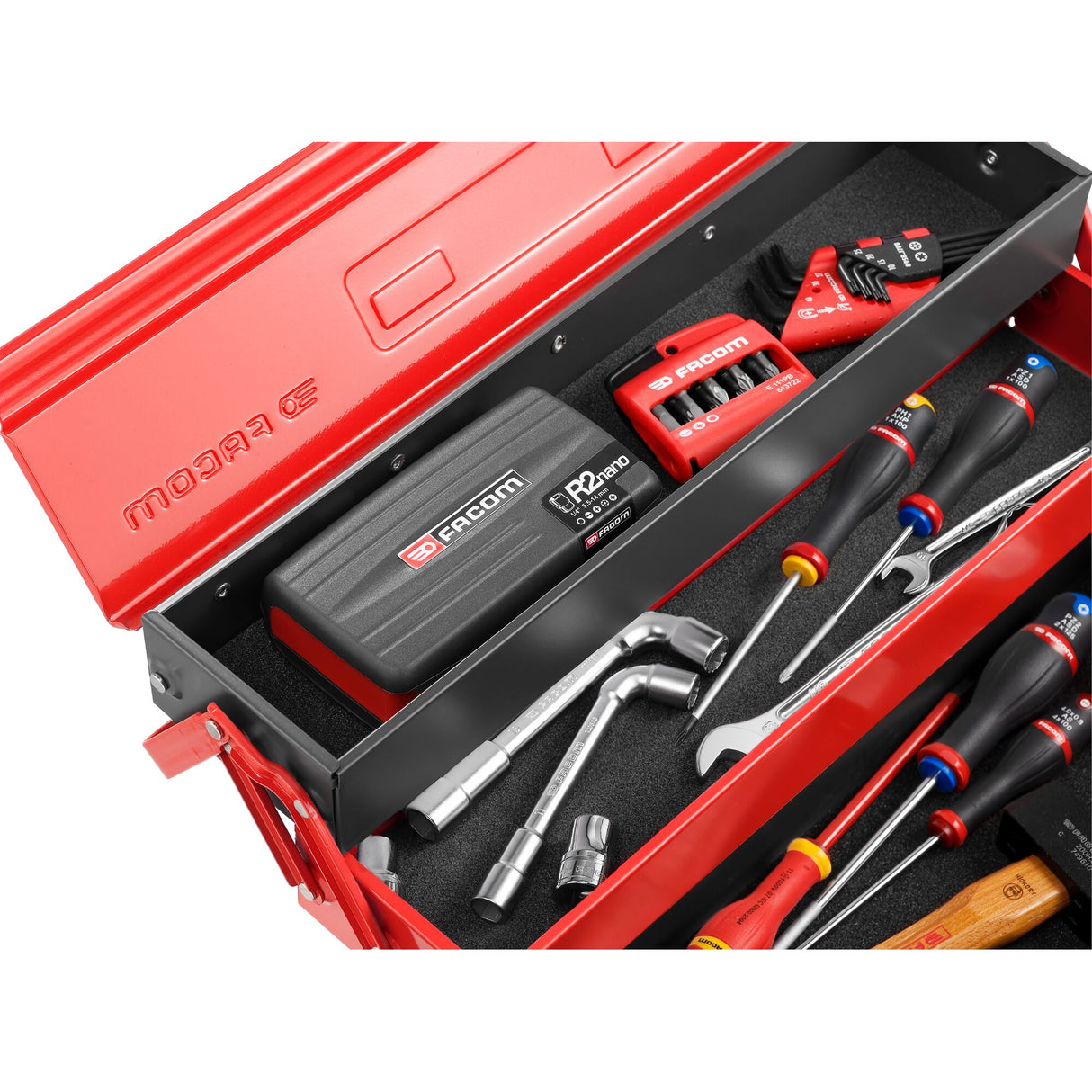 Koffer met doppen 1/4" 6-kant, metrisch - R2NANO