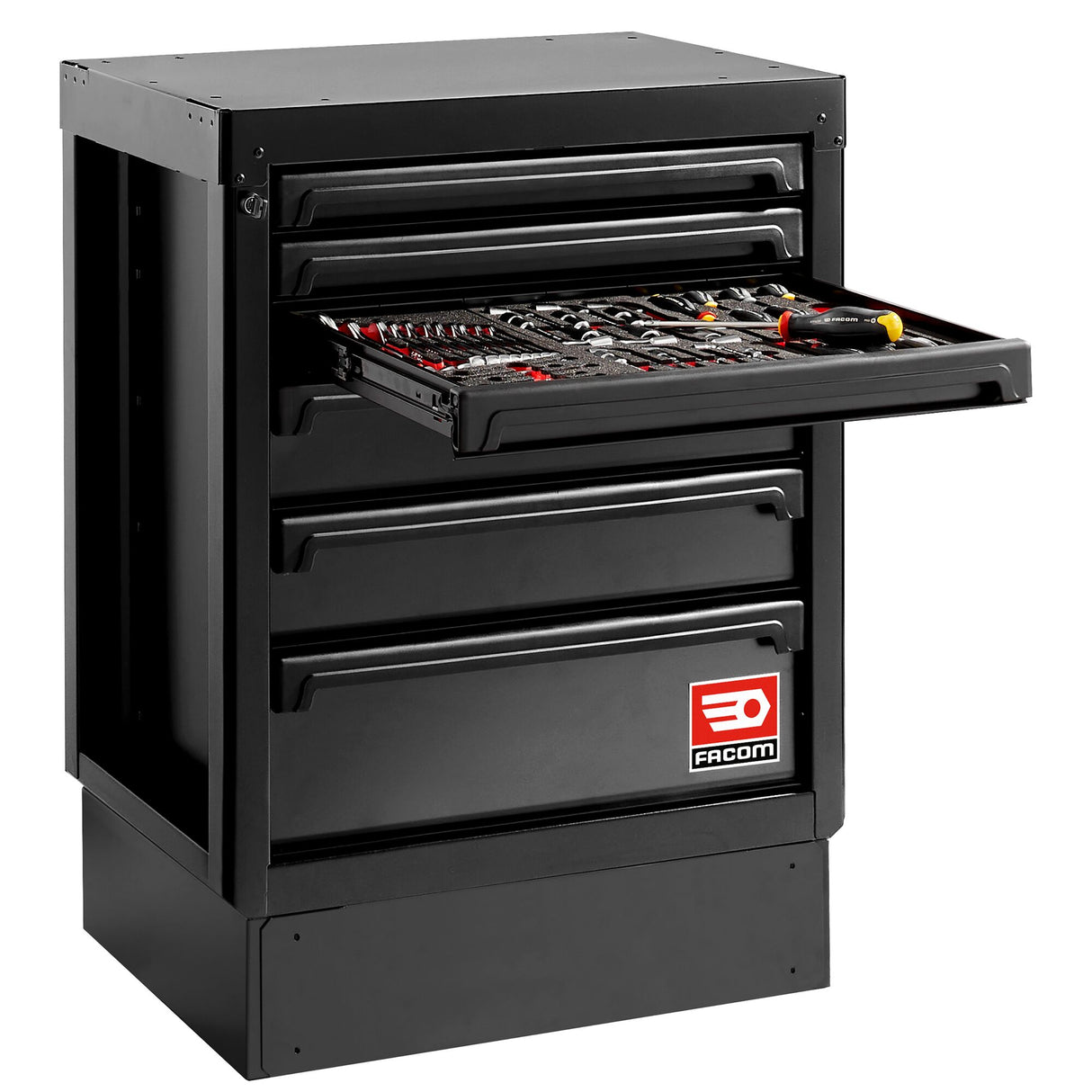 Rws2 Zwart Lage Kast Met 6 Lades