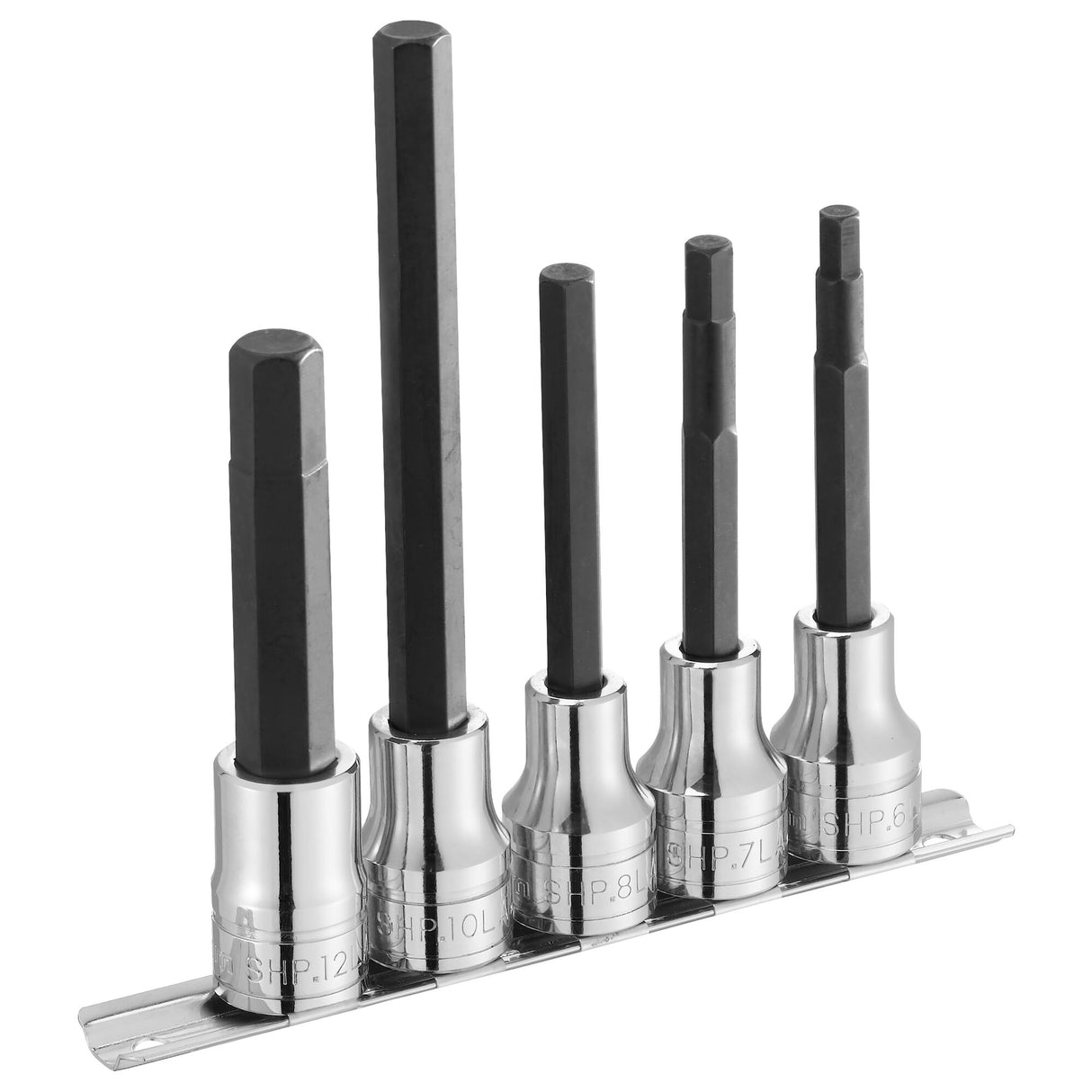 Set 5 Schroevendraaierdoppen Op Rail