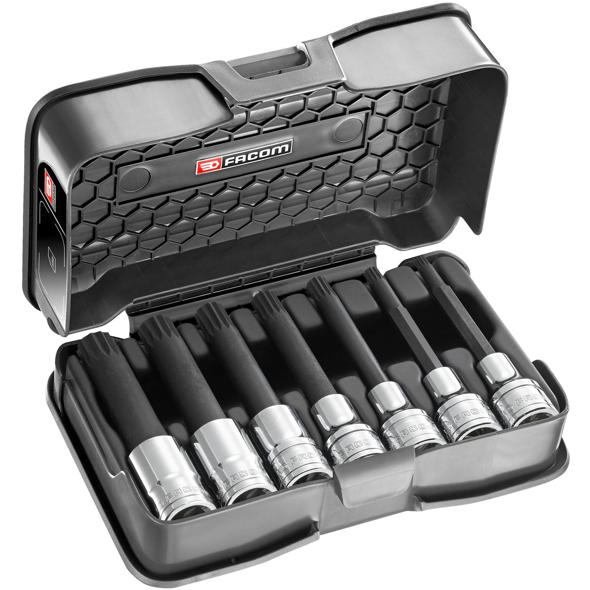 Koffer met lange schroevendraaierdoppen 1/2" XZN® - 7 stuks