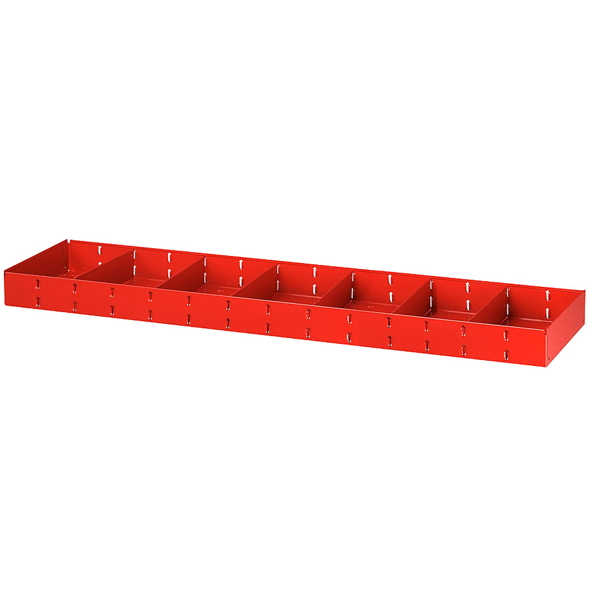 Legplank met 6 verwijderbare tussenschotten 1425x200x90mm