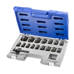 EXPERT Set impactdoppen en accessoires - 1/2" - 17 stuks - 6-kant