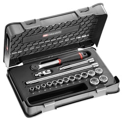 18-piece 3/8" metric 6-point socket set - J.161B