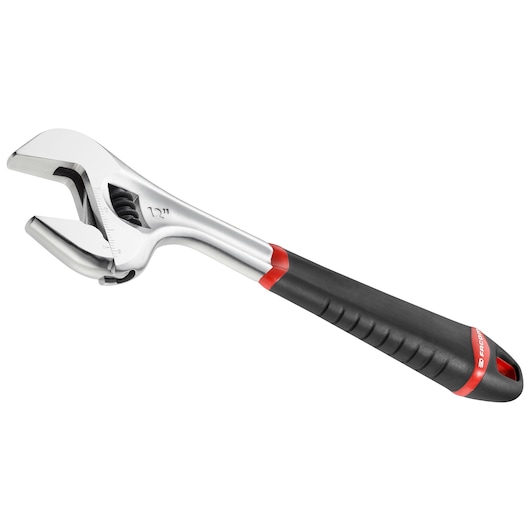 Adjustable wrench, 12", Quick Adjust, bi-material