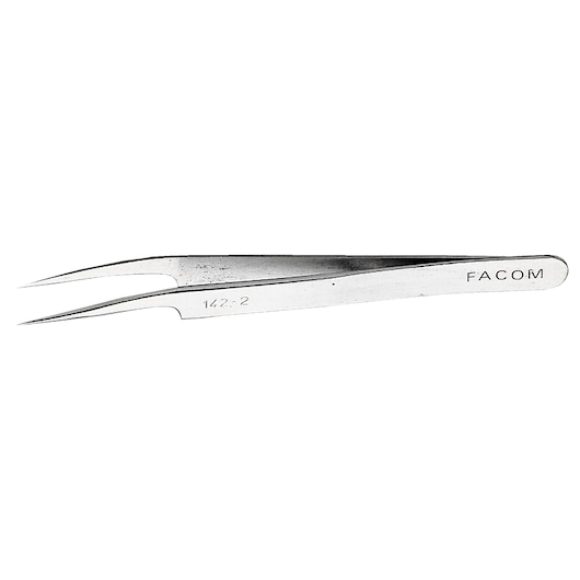 High precision tweezers 15 degree angled extra clearance nose