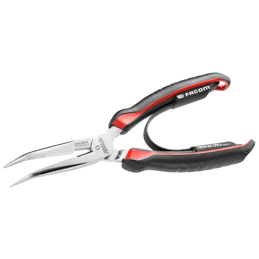 200mm 40° Half-Round Long Bent Nose Pliers