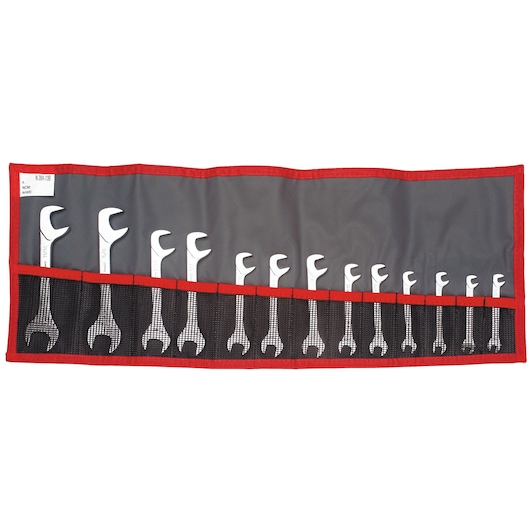 3/16 in. - 11/16 in. Midget Double Open-End Wrench Set in Pouch (13 pc)