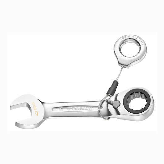 10mm Short Ratchet Combination Wrench, Safety Lock System