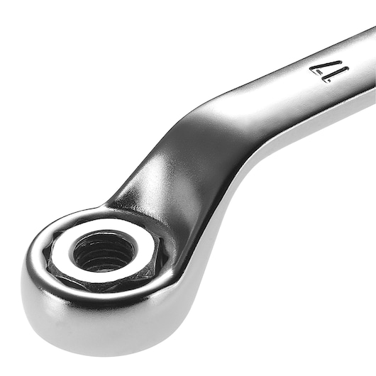 Double offset-ring wrench, 13 x 17 mm