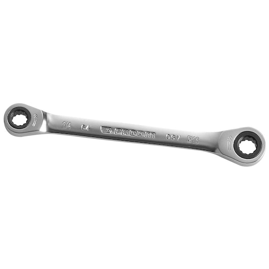 1/4 in. x 5/16 in. Straight Double Box-End Ratchet Wrench 1/4 in. x 5/16 in. Straight Double Box-End Ratchet Wrench