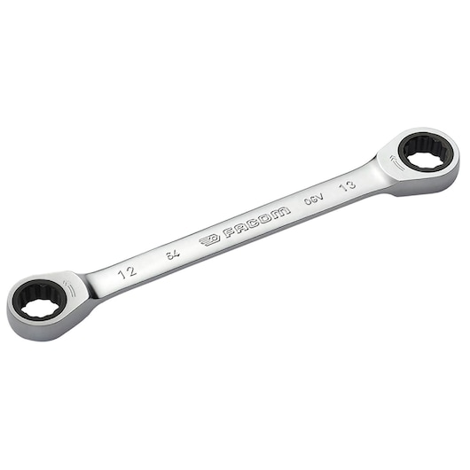 12 x 13 mm Straight Double Box-End Ratchet Wrench