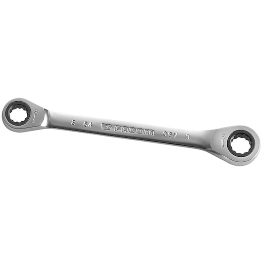 8 x 9 mm Straight Double Box-End Ratchet Wrench