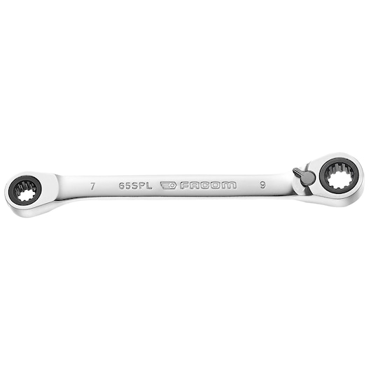 15° Double Box-End Spline Ratchet Wrench, 7/32 in. x 9/32 in.