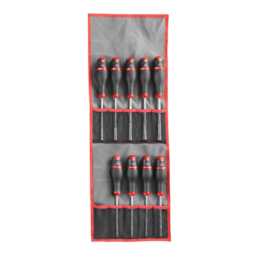 Forged Socket Wrench Set With Metric Screwdriver Handle (14 pc)