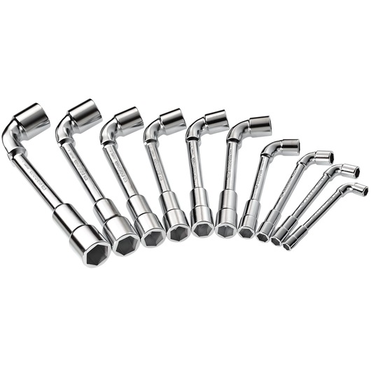 8 - 19 mm Angle Socket Wrench Set, 6 x 12-point (10 pc)