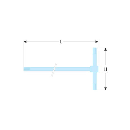 "T" spinner metric hexagonal key, 12 mm