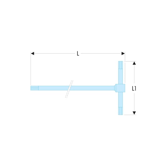 "T" spinner metric hexagonal key, 4 mm