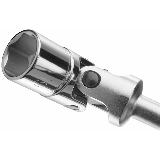 Universal-joint tee socket wrench, 13 mm