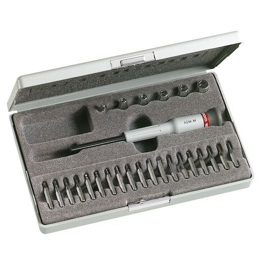 MICRO-TECH® Screwdriver Bit Holder and 26 Bits in a Hard Case