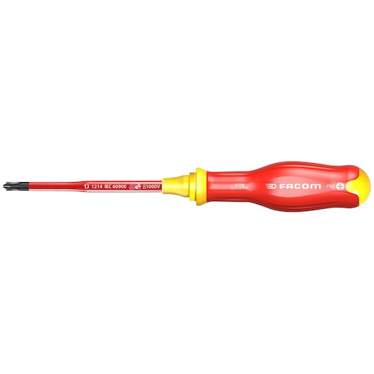 Insulated PROTWIST® BORNEO® screwdriver 1 000 Volt for mixed head Philips® Pozidriv® , 2 x 125