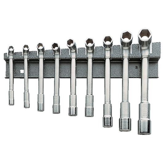 Metal Tool Rack for 9 (Size 8-19) Pipe Wrenches