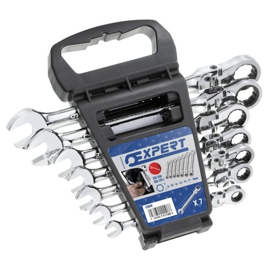 EXPERT by FACOM® Hinged Ratchet Combination Wrench With Portable Case (7 pc.)