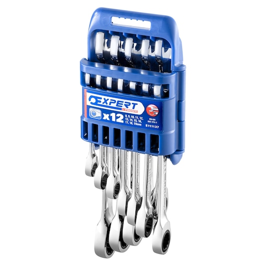 EXPERT by FACOM® 8-19 mm Flat Ratchet Wrench Set on Rack (12 pc.)