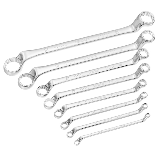 EXPERT by FACOM® Offset ring wrenches set, Metric 8 pieces