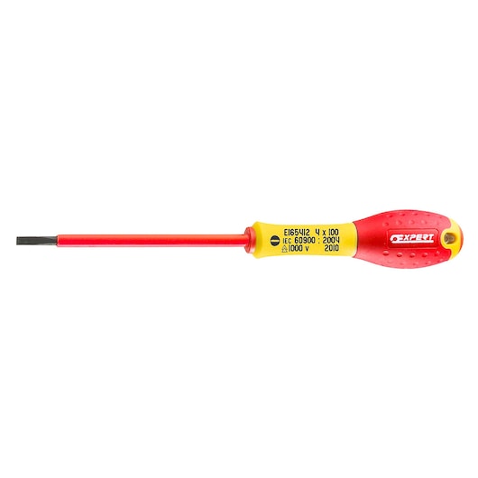 EXPERT by FACOM® 4 x 100 mm 1000V Insulated Screwdriver for Slotted Head Screws