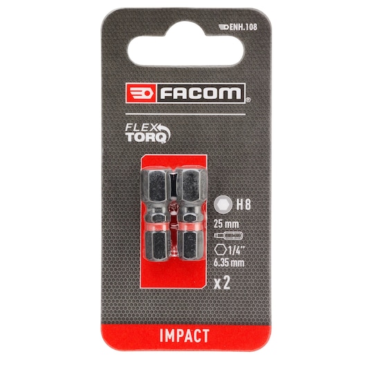 Impact Flextorq, 25 mm, 2 pack, 8 mm