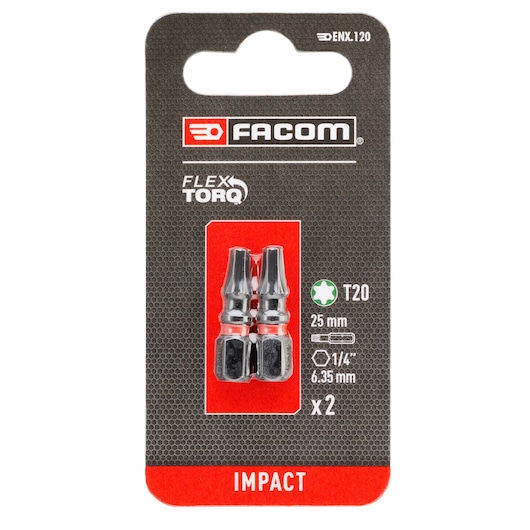 TORX® 25mm Impact Flextorq, T20 (2 Pk)