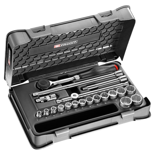 3/8 in. MBOX Twist Handle Ratchet Socket Set (20 pc.)