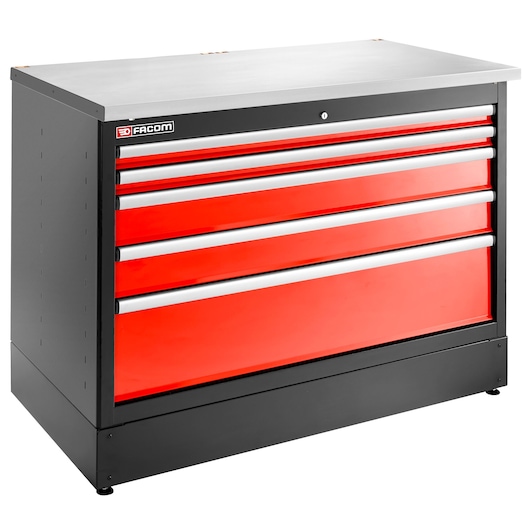 JLS3 DOUBLE BASE UNIT 6 DRAWERS RED