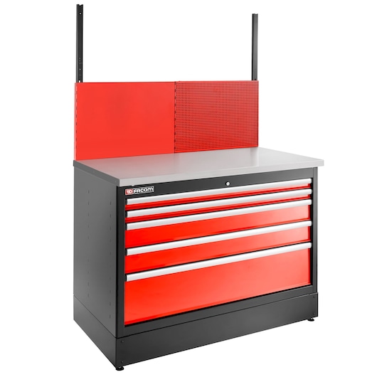 JLS3 DOUBLE BASE UNIT 6 DRAWERS RED