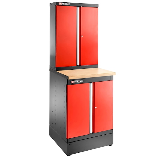 JLS3 SINGLE BASE UNIT 2 SOLID DOORS RED