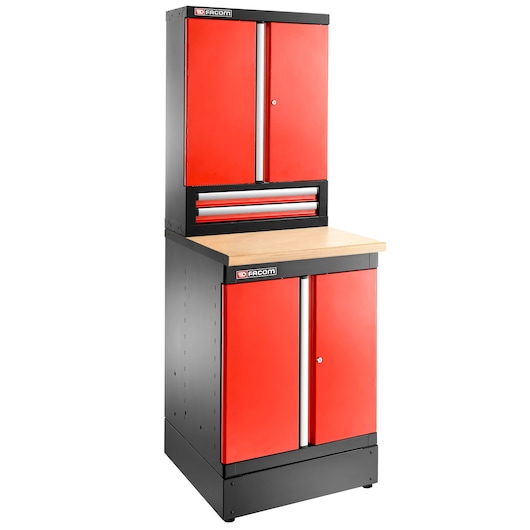 JLS3 SINGLE BASE UNIT 2 SOLID DOORS RED