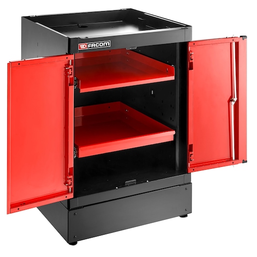 JLS3 SINGLE BASE UNIT 2 SOLID DOORS RED