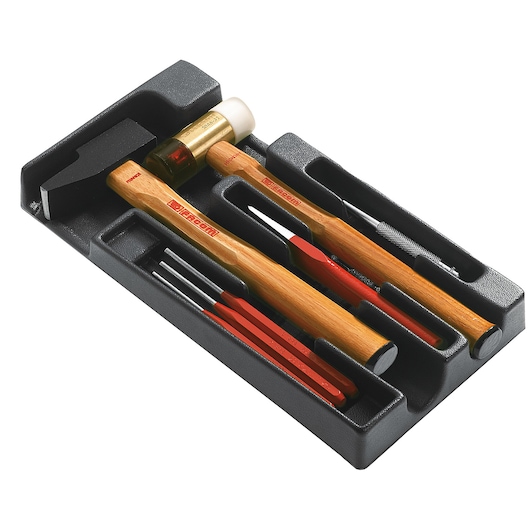 Rivet hammer impact tool set, 7 pieces, packaged