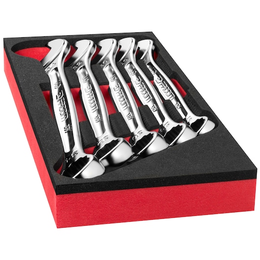 Combination wrench set, foam module