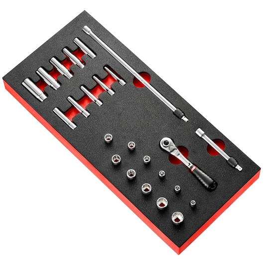 1/4" socket set, foam module