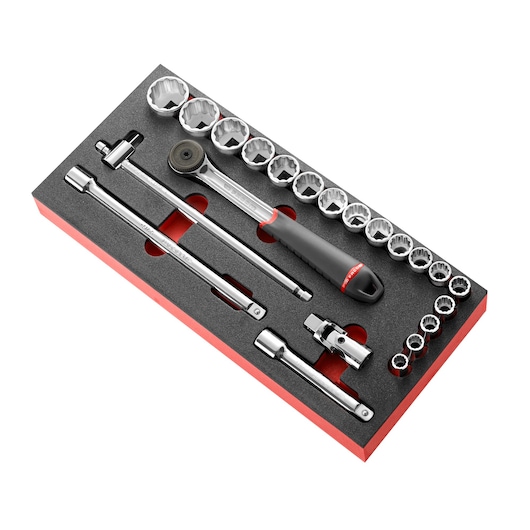 1/2 in. Socket Set in Foam Module (22 pc)